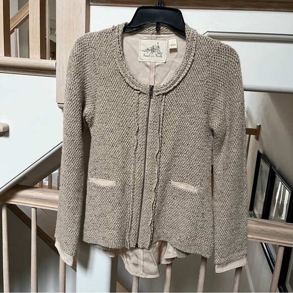 Anthropologie Angel of the North Envalira Textured Cardigan Jacket Small - Picture 3 of 13